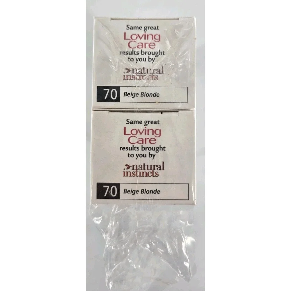 2 Pack NEW Clairol Natural Instincts Loving Care Hair‎ Color Beige Blonde #70